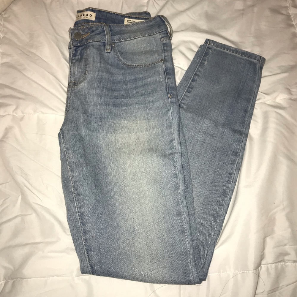 Light Blue Low Rise Skinnies
